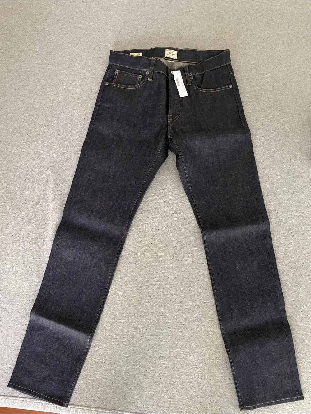 JCrew Men's Dark Indigo Raw Denim Jeans - Slim Fit